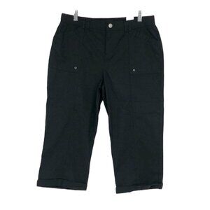 Reitmans  black capri cargo pants NWT size 10